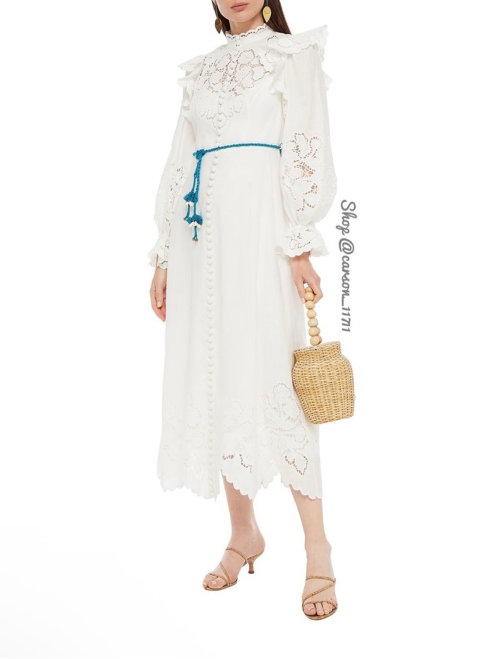 Zimmermann Carnaby Embroidered Dress 0P